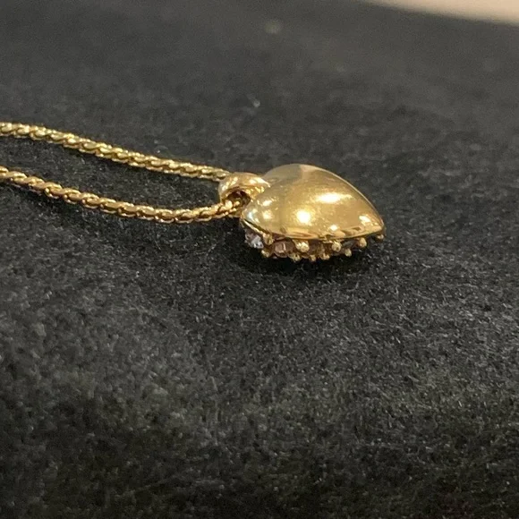 Swarovski Crystal Goldtone HEART Pendant 16 in Necklace - Picture 5 of 14